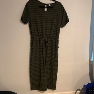 Olive green striped Old Navy Jumpsuit